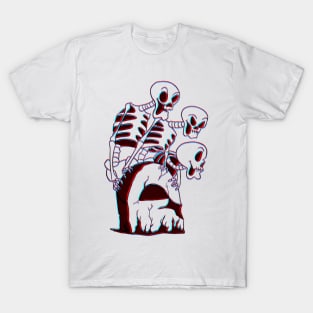 Skellies in the grave - 3D T-Shirt